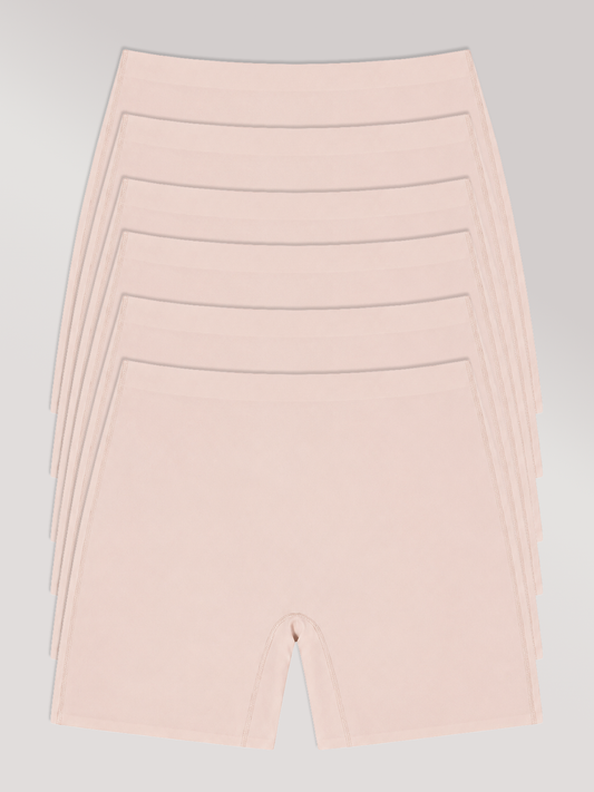 Kit com 6 Calcinhas Shorts Sem Costura Segunda Pele Rose - R$63,90 Cada