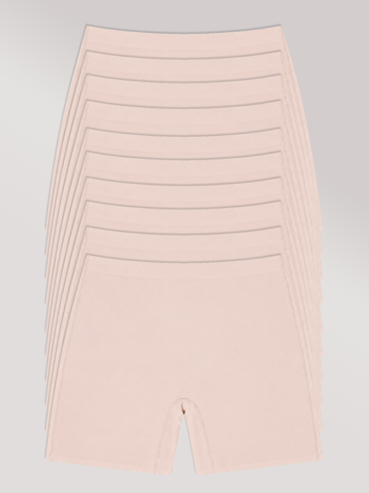 Kit com 10 Calcinhas Shorts Sem Costura Segunda Pele Rose - R$59,90 Cada