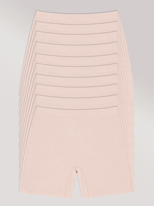 Kit com 10 Calcinhas Shorts Sem Costura Segunda Pele Rose - R$59,90 Cada