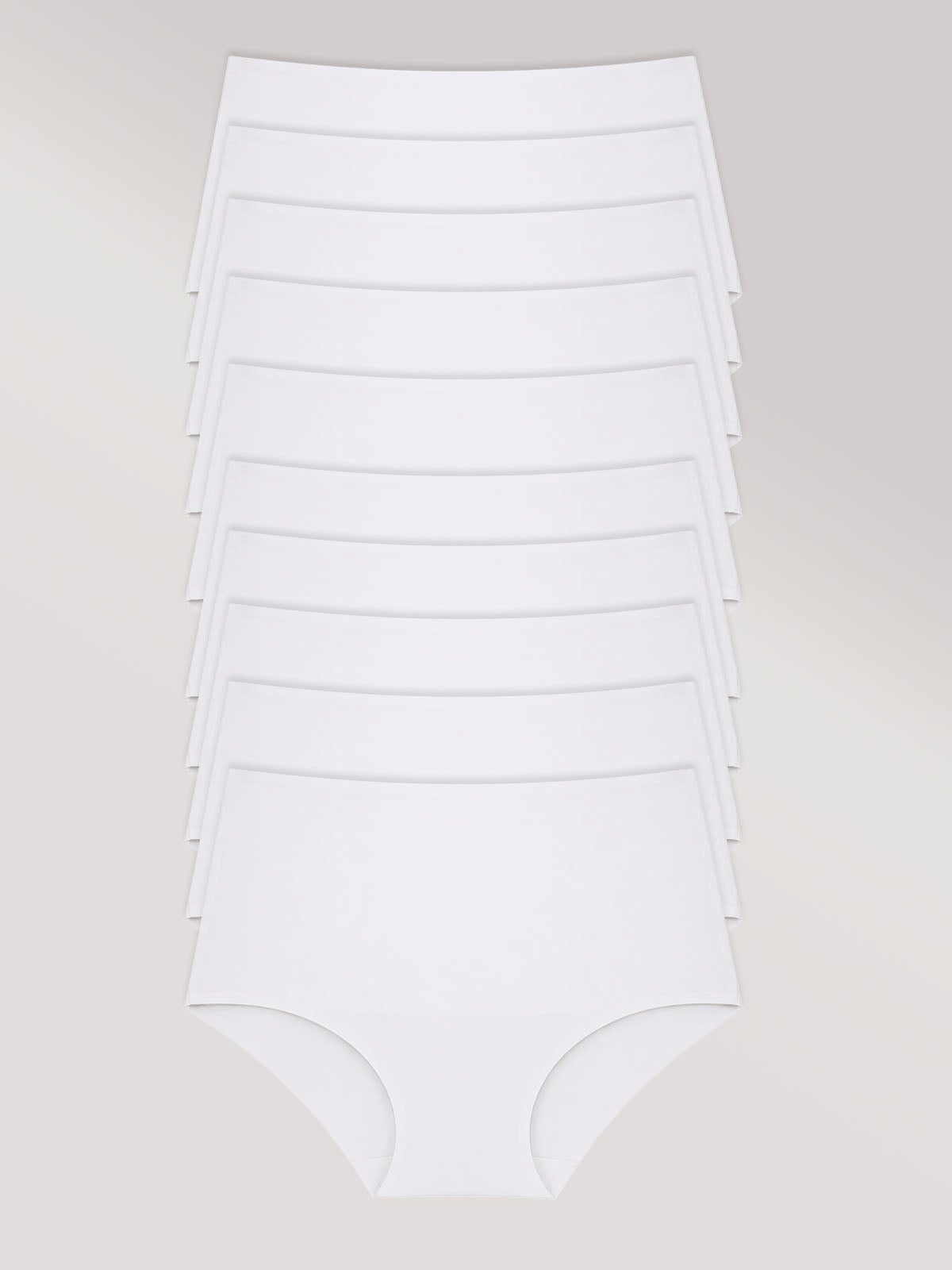 Kit com 10 Calcinhas Caleçon Modeladora Sem Costura Segunda Pele Branco- R$38,99 cada