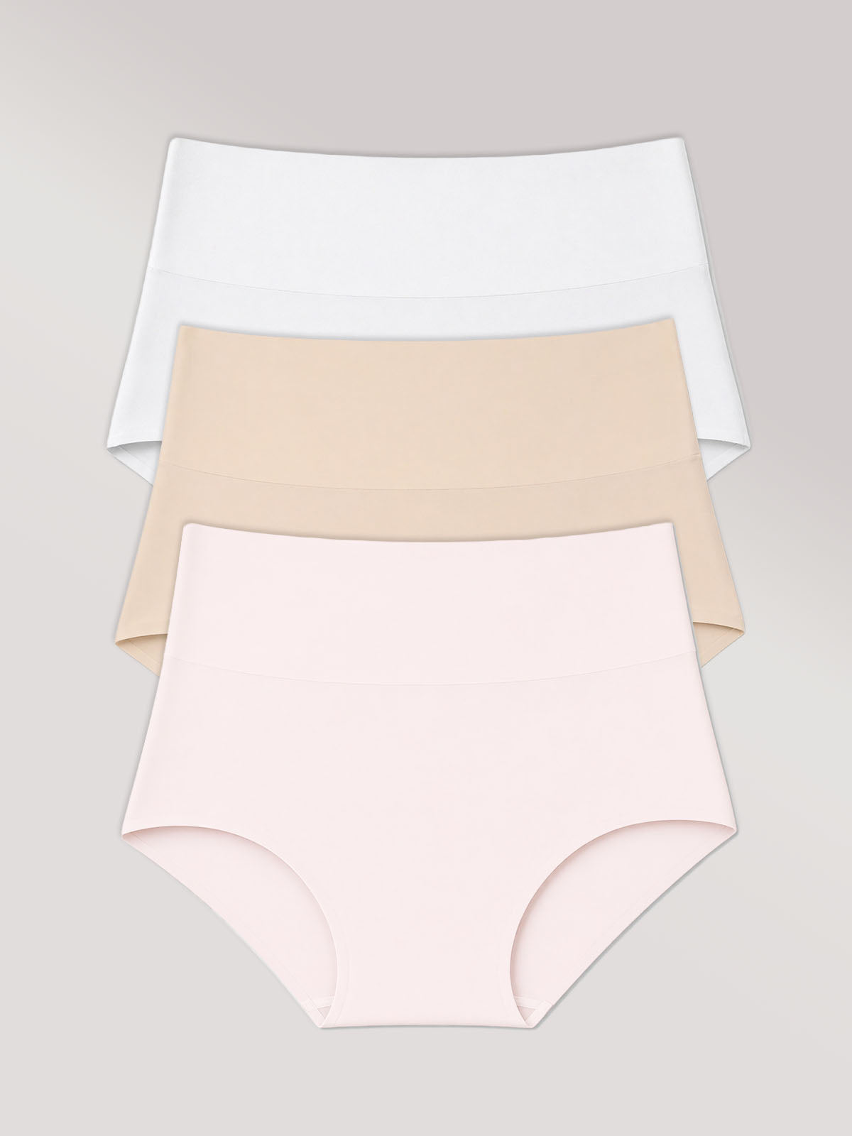 Kit com 3 Calcinhas Caleçon Redutora Sem Costura Segunda Pele (1 Branco, 1 Bege e 1 Rose) - R$55,96 cada