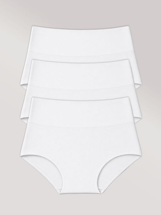 Kit com 3 Calcinhas Caleçon Redutora Sem Costura Segunda Pele Branco - R$55,96 cada