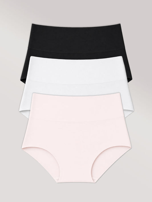Kit com 3 Calcinhas Caleçon Redutora Sem Costura Segunda Pele (1 Preto, 1 Branco e 1 Rose) - R$55,96 cada