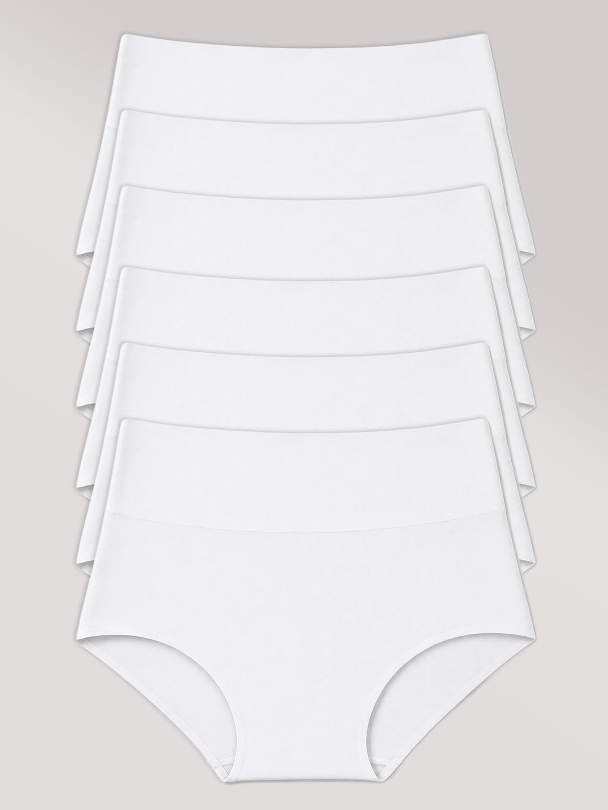 Kit com 6 Calcinhas Caleçon Redutora Sem Costura Segunda Pele Branco - R$47,98 cada