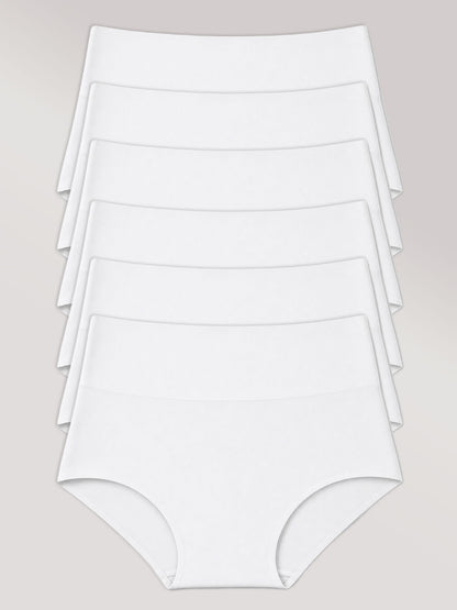 Kit com 6 Calcinhas Caleçon Redutora Sem Costura Segunda Pele Branco - R$47,98 cada