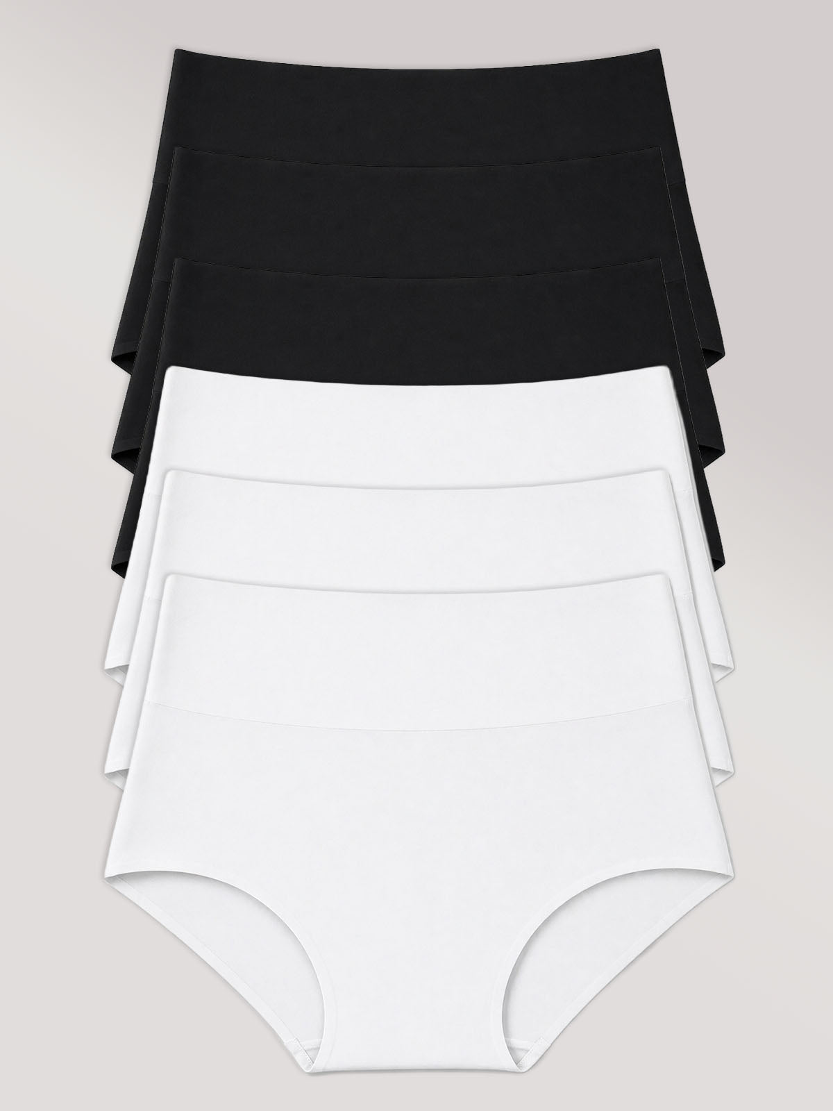 Kit com 6 Calcinhas Caleçon Redutora Sem Costura Segunda Pele (3 Preto e 3 Branco) - R$47,98 cada