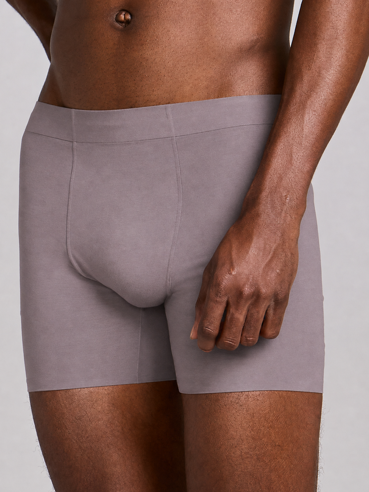 Kit com 10 Cuecas Boxer Algodão Premium Sem Costura Cinza Mescla