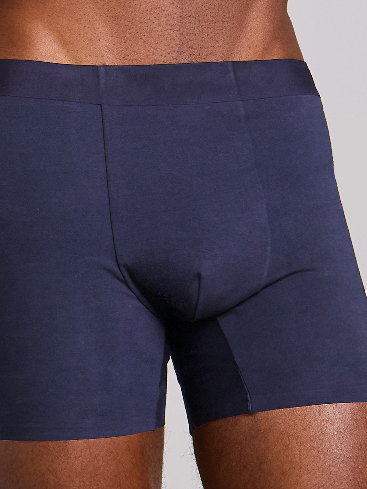 Cueca Boxer Algodão Premium Sem Costura Azul Marinho