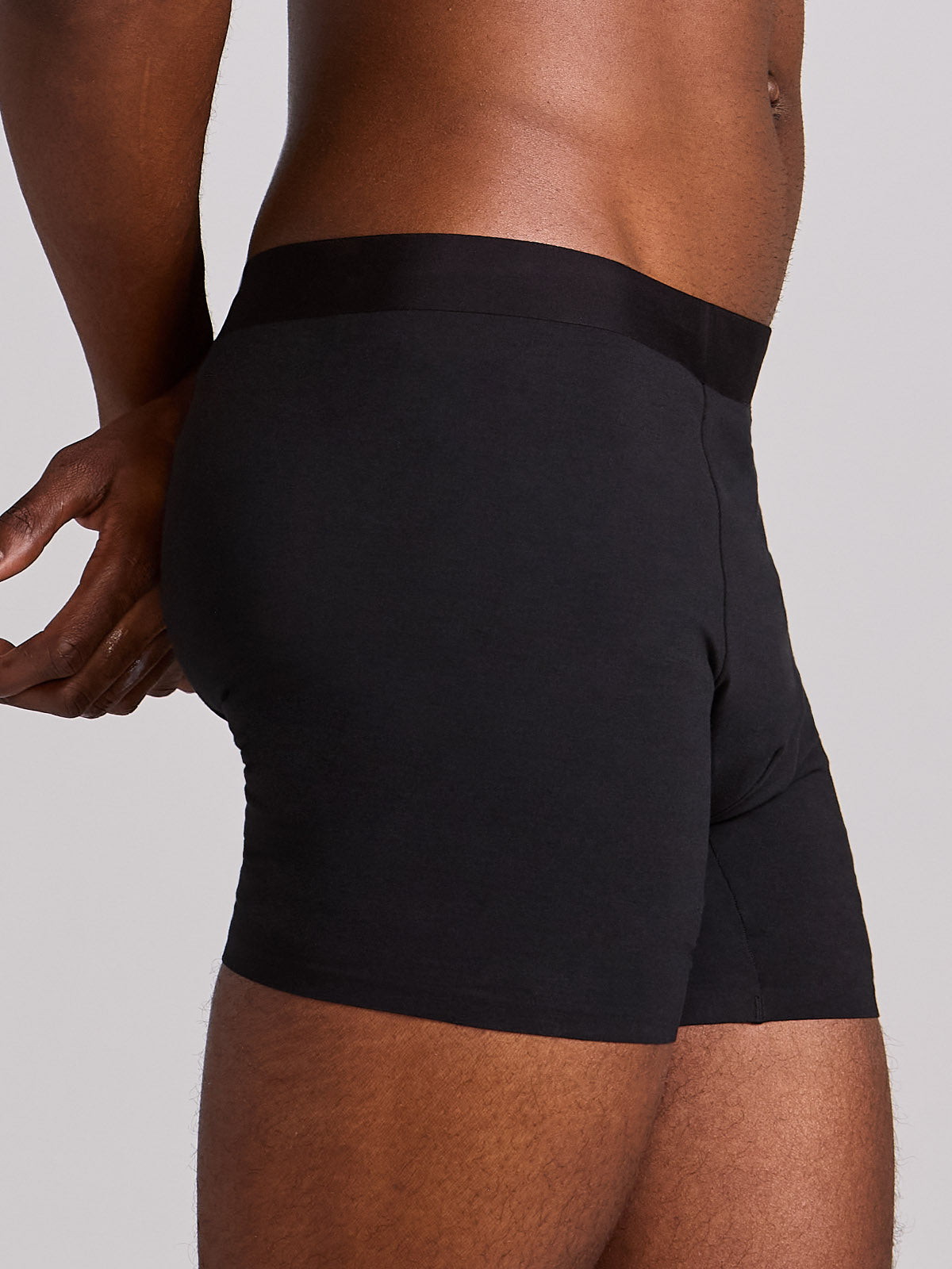 Cueca Boxer Algodão Premium Sem Costura Preto