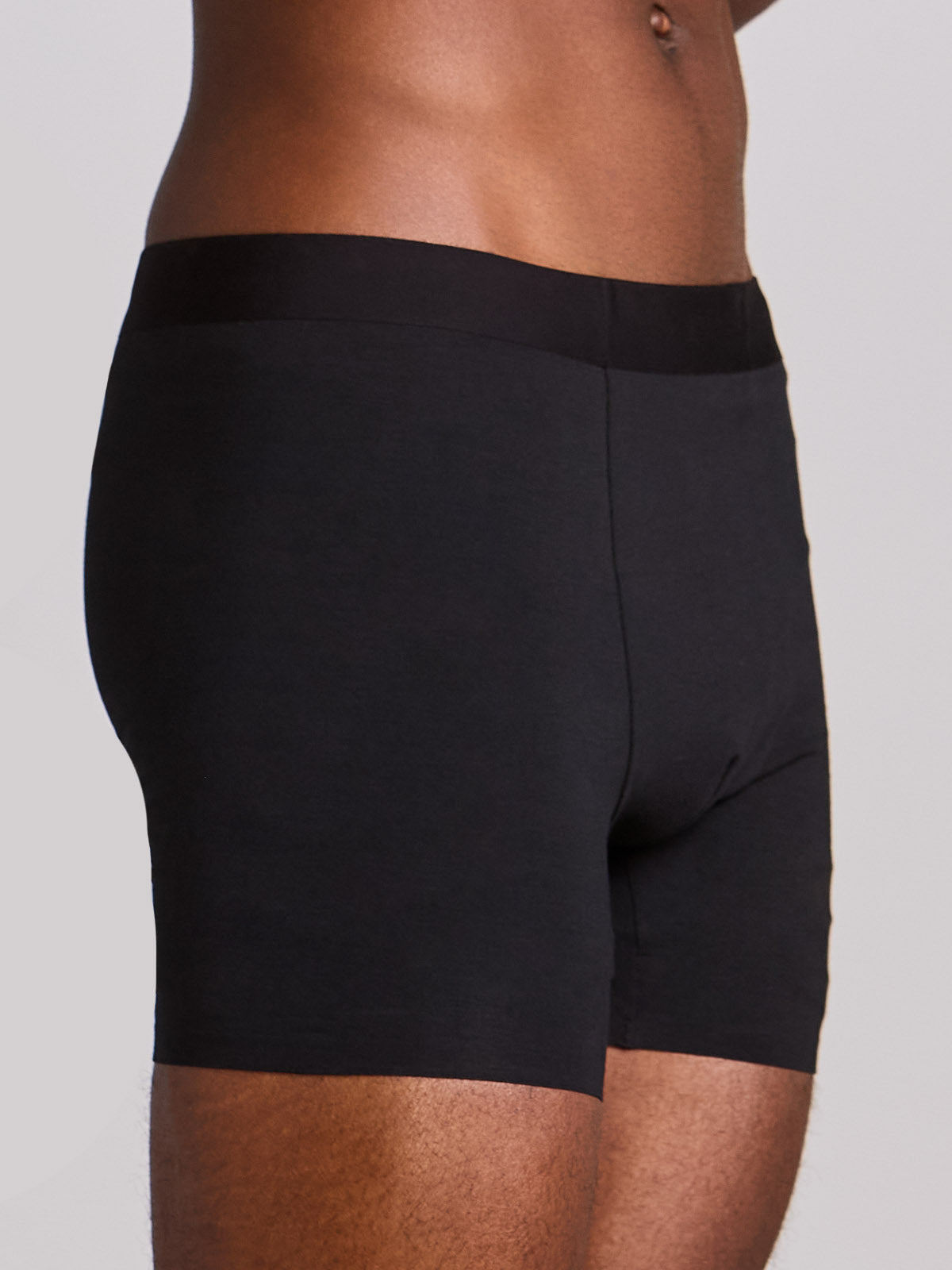Kit com 3 Cuecas Boxer Algodão Premium Sem Costura (1 Preto, 1 Azul Marinho e 1 Cinza Mescla)