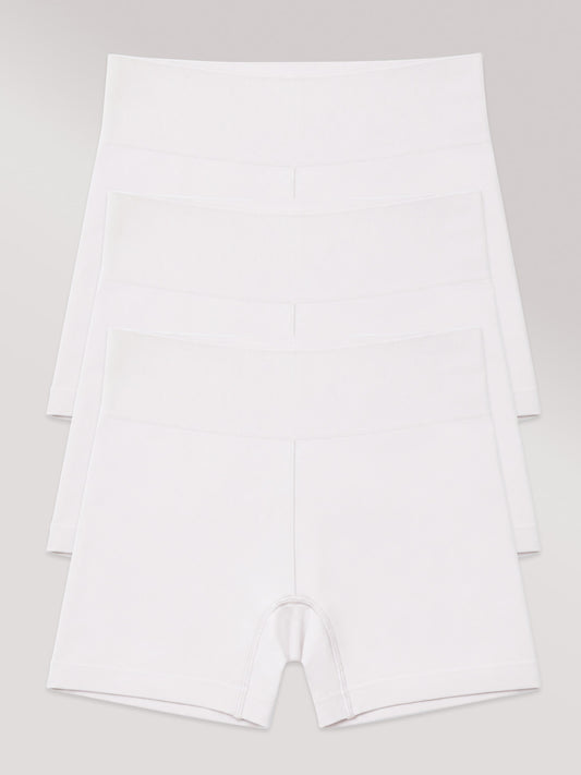 Kit com 3 Calcinhas Boxer Modeladora Sem Costura Premium Branco - R$86,63 cada