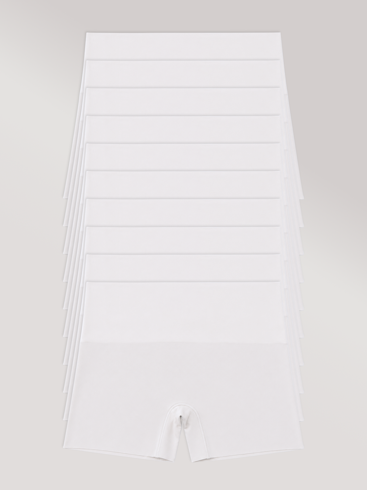 Kit com 10 Calcinhas Boxer Redutora Sem Costura Segunda Pele Branco - R$62,90 Cada