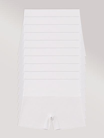 Kit com 10 Calcinhas Boxer Redutora Sem Costura Segunda Pele Branco - R$62,90 Cada