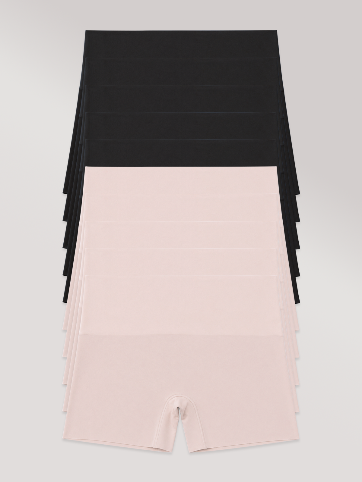 Kit com 10 Calcinhas Boxer Redutora Sem Costura Segunda Pele (5 Preto e 5 Rose) - R$62,90 Cada