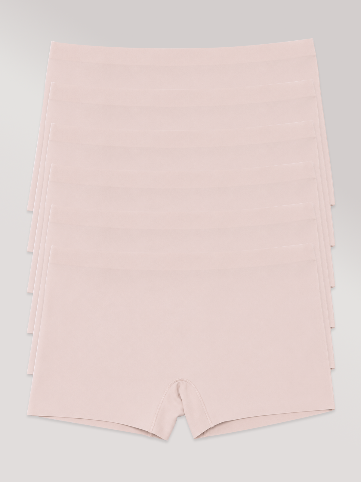 Kit com 6 Calcinhas Boxer Boyshort Sem Costura Segunda Pele Rose - R$47,98 cada