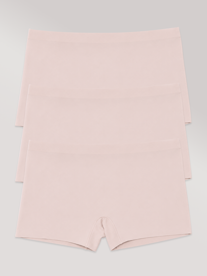 Kit com 3 Calcinhas Boxer Boyshort Sem Costura Premium Rose - R$76,42 cada