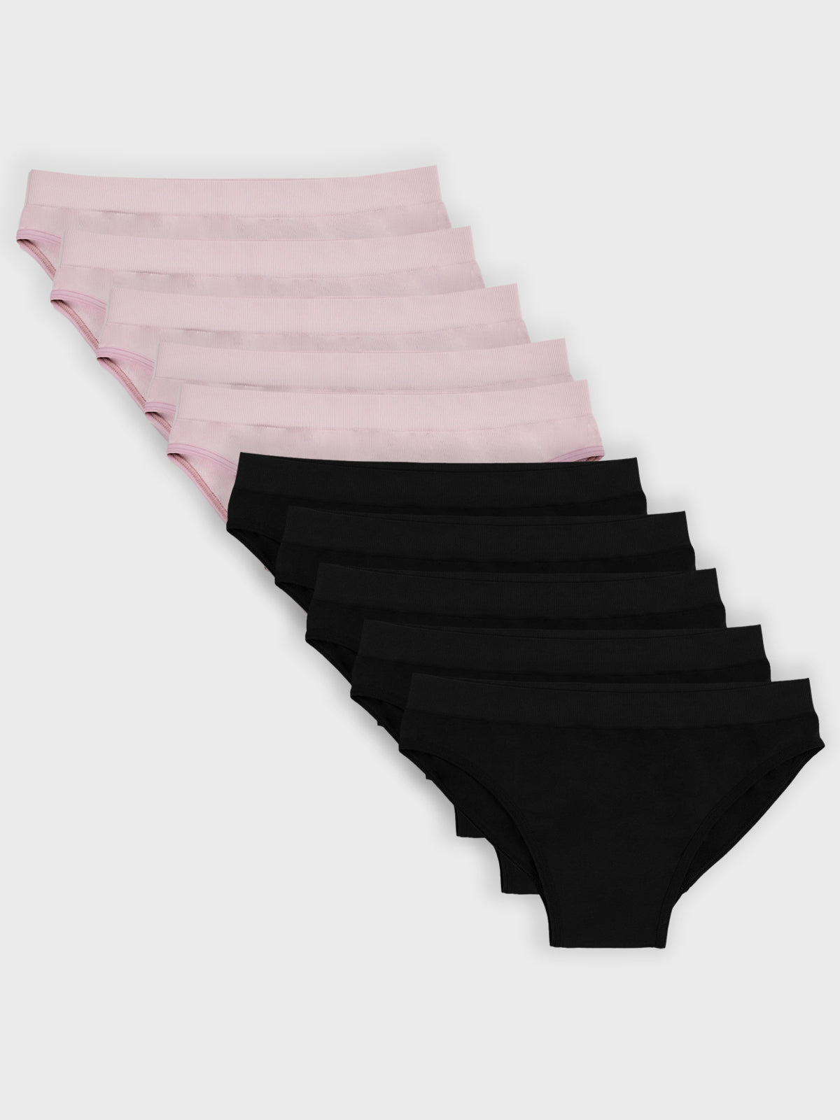 Kit com 10 Calcinhas Caleçon Sem Costura Premium (5 Preto e 5 Rose)
