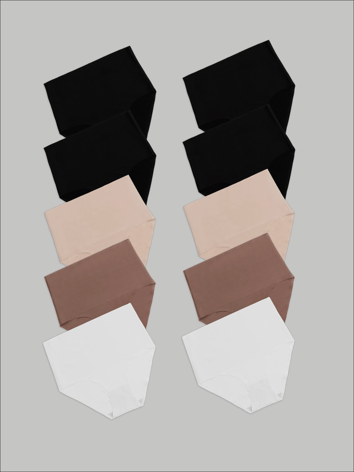 Kit com 10 Calcinhas Caleçon Modeladora Sem Costura Segunda Pele (4 Preto, 2 Branco, 2 Bege e 2 Marrom Cacau) - R$90,90 cada