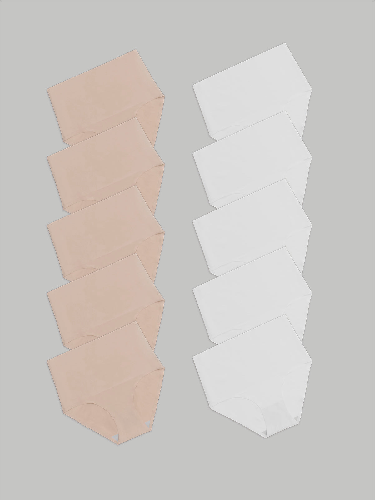 Kit com 10 Calcinhas Caleçon Modeladora Sem Costura Segunda Pele (5 Branco e 5 Bege) - R$90,90 cada