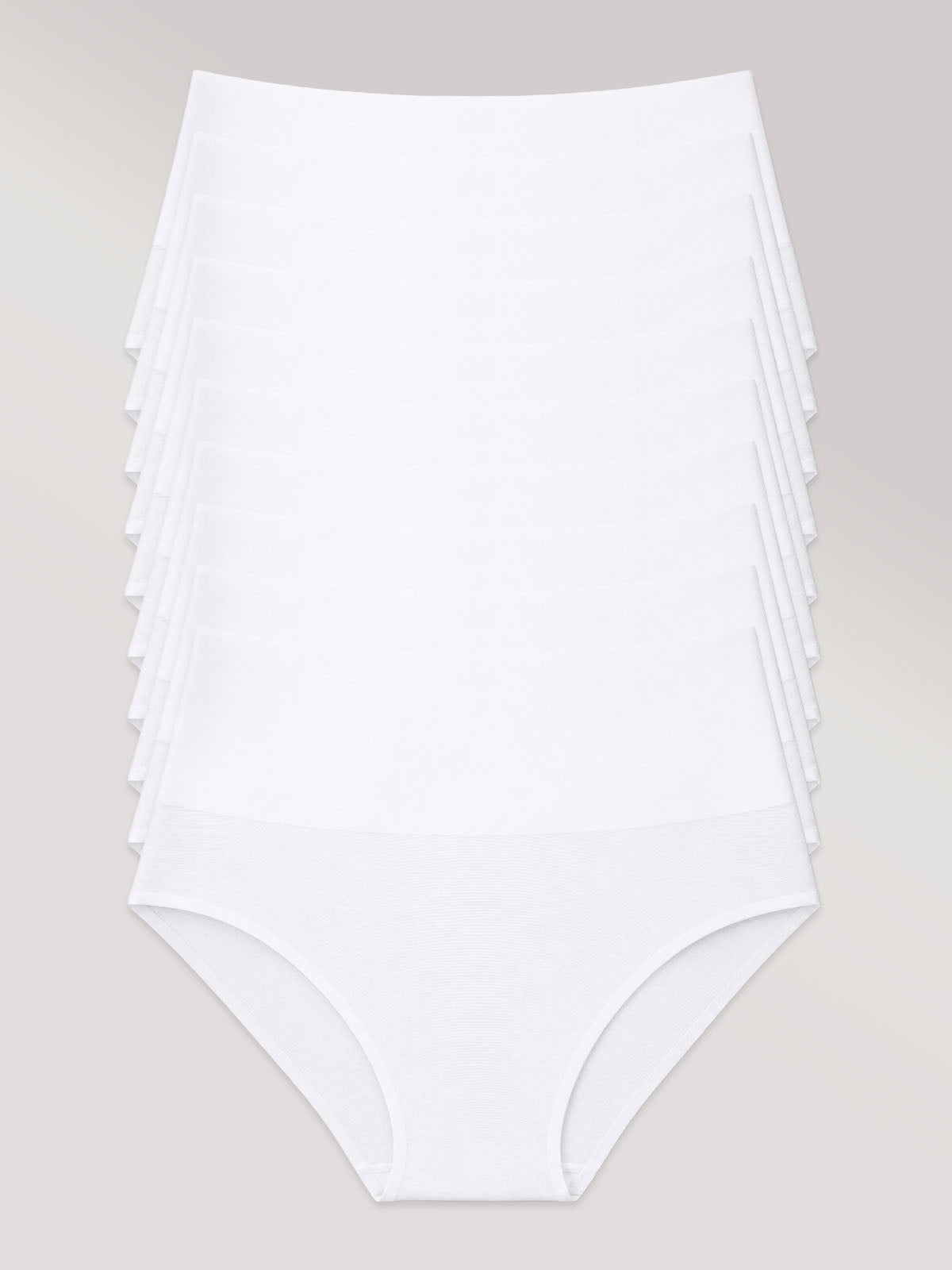 Kit com 10 Calcinhas Biquíni Redutora Sem Costura Segunda Pele Branco - R$29,99 cada