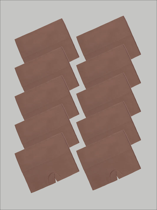 Kit com 10 Calcinhas Boxer Redutora Sem Costura Segunda Pele Marrom Cacau - R$62,90 Cada