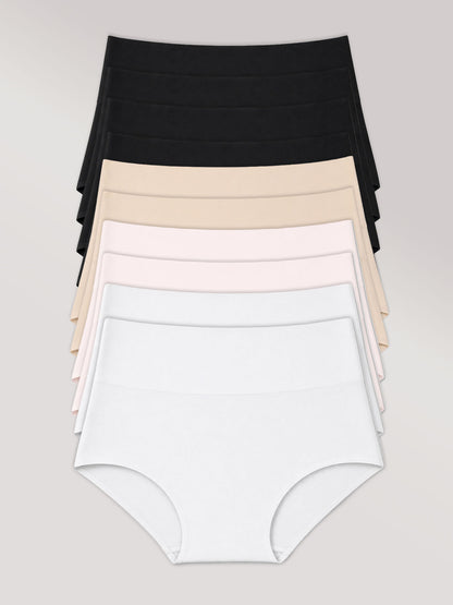 Kit com 10 Calcinhas Caleçon Redutora Sem Costura Segunda Pele (4 Preto, 2 Bege, 2 Rose, e 2 Branco) - R$39,99 cada