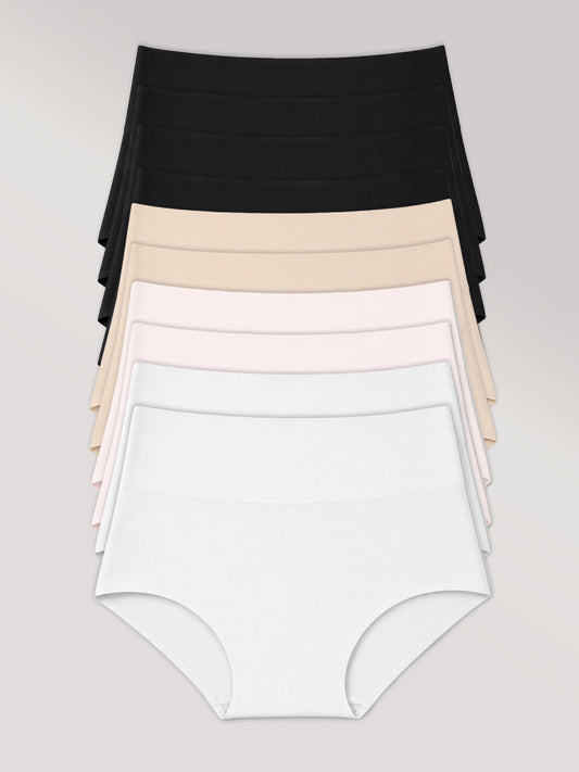 Kit com 10 Calcinhas Caleçon Redutora Sem Costura Segunda Pele (4 Preto, 2 Bege, 2 Rose, e 2 Branco) - R$39,99 cada