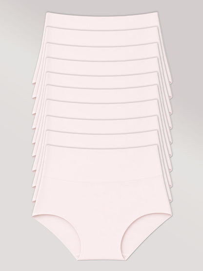 Kit com 10 Calcinhas Caleçon Redutora Sem Costura Segunda Pele Rose - R$39,99 cada