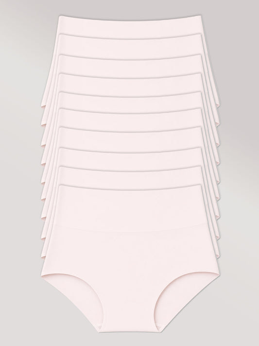 Kit com 10 Calcinhas Caleçon Redutora Sem Costura Segunda Pele Rose - R$39,99 cada