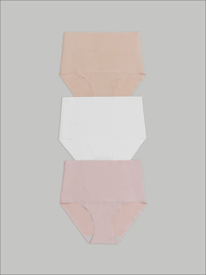 Kit com 3 Calcinhas Caleçon Modeladora Sem Costura Segunda Pele (1 Branco, 1 Bege e 1 Rose) - R$116,90 cada