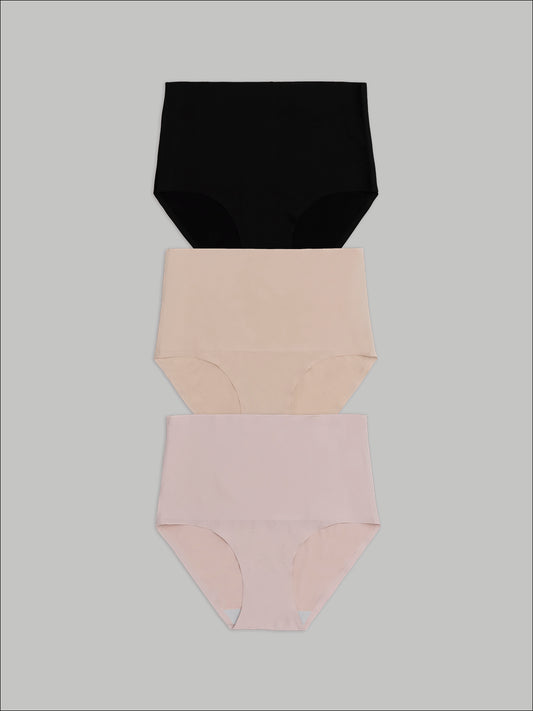 Kit com 3 Calcinhas Caleçon Modeladora Sem Costura Segunda Pele (1 Preto, 1 Bege e 1 Rose) - R$116,90 cada
