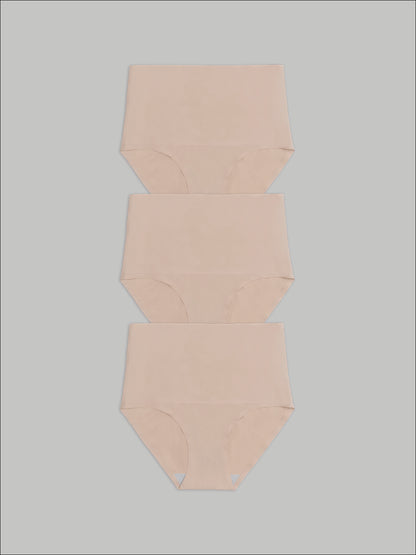 Kit com 3 Calcinha Caleçon Modeladora Sem Costura Segunda Pele Bege - R$116,90 cada