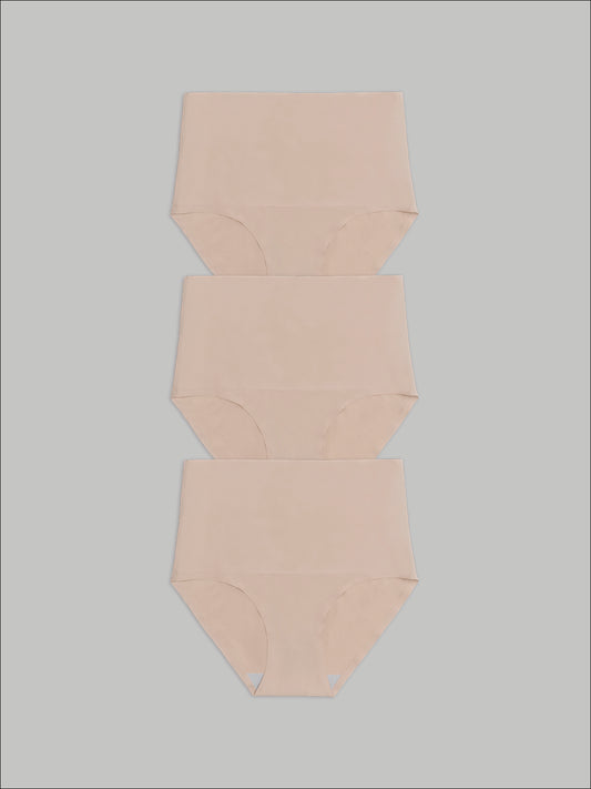 Kit com 3 Calcinha Caleçon Modeladora Sem Costura Segunda Pele Bege - R$116,90 cada