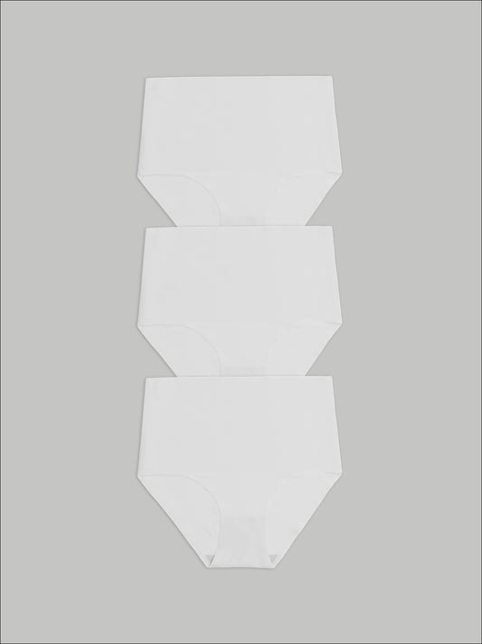 Kit com 3 Calcinha Caleçon Modeladora Sem Costura Segunda Pele Branco - R$116,90 cada