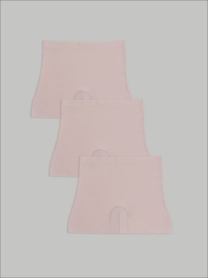 Kit com 3 Calcinhas Shorts Sem Costura Segunda Pele Rose - R$71,90 Cada