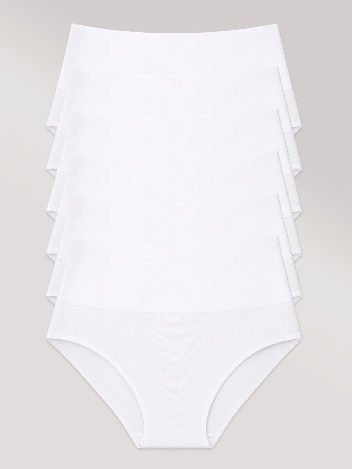 Kit com 6 Calcinhas Biquíni Redutora Sem Costura Segunda Pele Branco - R$35,98 cada