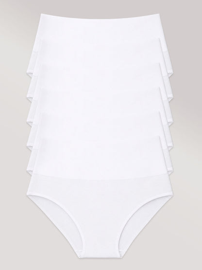 Kit com 6 Calcinhas Biquíni Redutora Sem Costura Segunda Pele Branco - R$35,98 cada