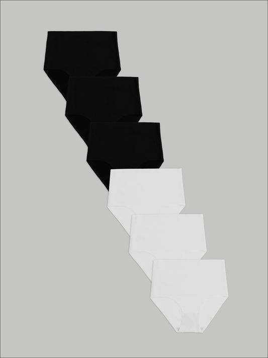 Kit com 6 Calcinhas Caleçon Modeladora Sem Costura Segunda Pele (3 Preto e 3 Branco) - R$103,90 cada