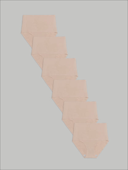 Kit com 6 Calcinhas Caleçon Modeladora Sem Costura Segunda Pele Bege - R$103,90 cada