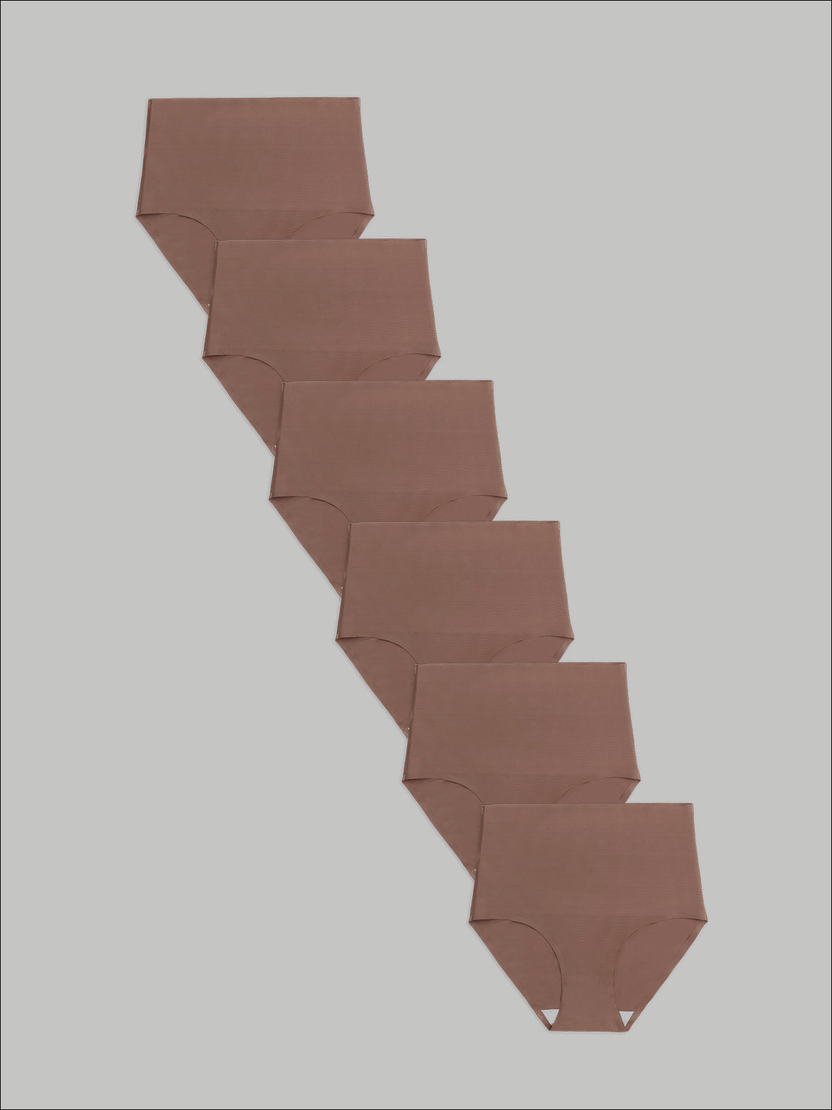 Kit com 6 Calcinhas Caleçon Modeladora Sem Costura Segunda Pele Marrom Cacau - - R$103,90 cada