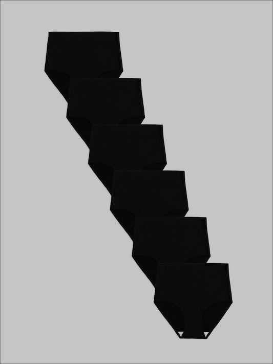 Kit com 6 Calcinhas Caleçon Modeladora Sem Costura Segunda Pele Preto - R$103,90 cada