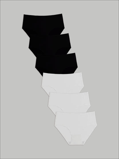 Kit com 6 Calcinhas Caleçon Redutora Sem Costura Segunda Pele (3 Preto e 3 Branco) - R$63,90 cada