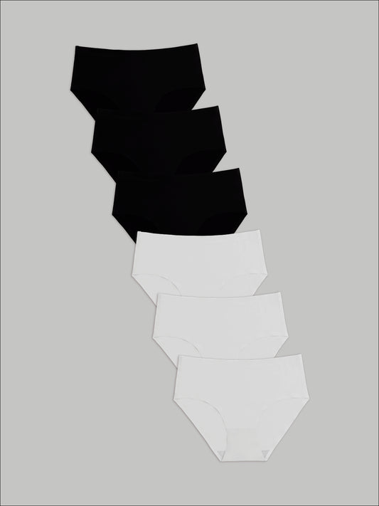 Kit com 6 Calcinhas Caleçon Redutora Sem Costura Segunda Pele (3 Preto e 3 Branco) - R$63,90 cada