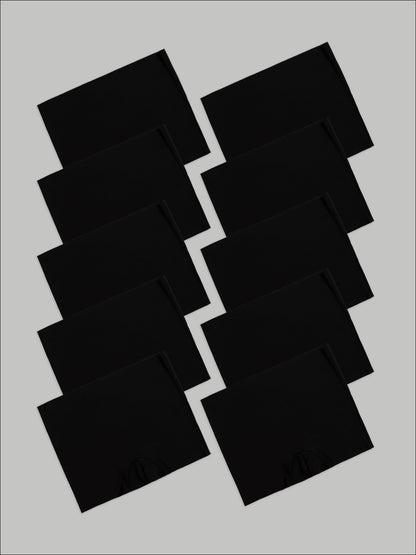 Kit com 10 Calcinhas Boxer Redutora Sem Costura Segunda Pele Preto - R$62,90 Cada