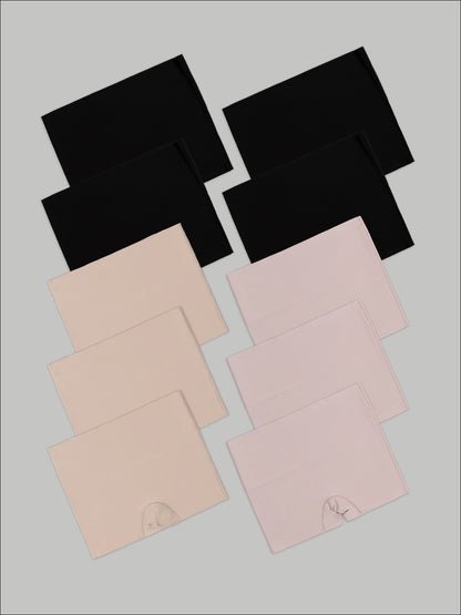 Kit com 10 Calcinhas Boxer Redutora Sem Costura Segunda Pele (4 Preto, 3 Bege e 3 Rose) - R$62,90 Cada
