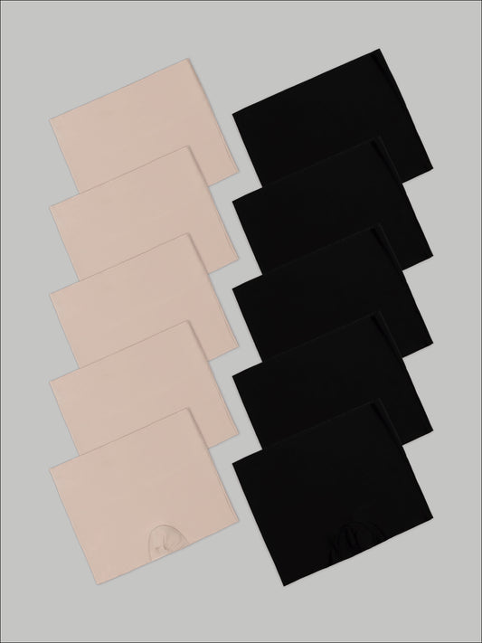 Kit com 10 Calcinhas Boxer Redutora Sem Costura Segunda Pele (5 Preto e 5 Bege) - R$62,90 Cada