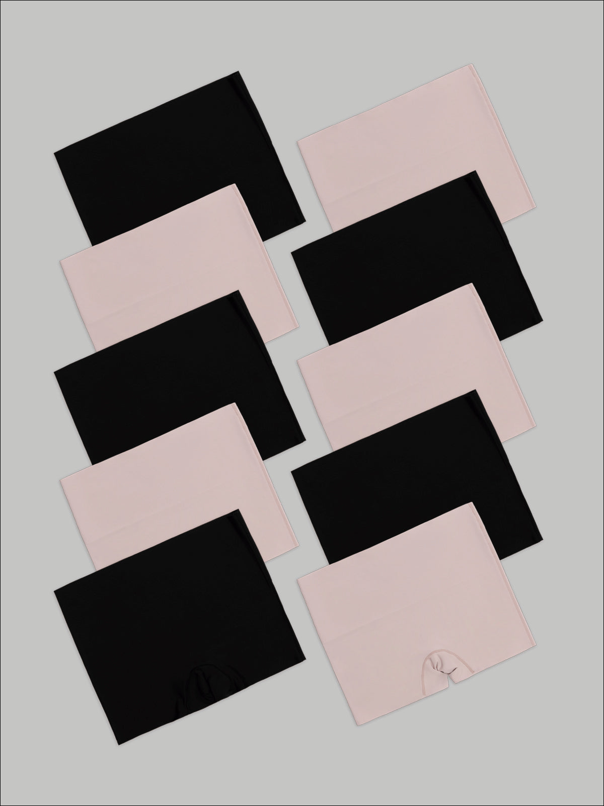 Kit com 10 Calcinhas Boxer Redutora Sem Costura Segunda Pele (5 Preto e 5 Rose) - R$62,90 Cada