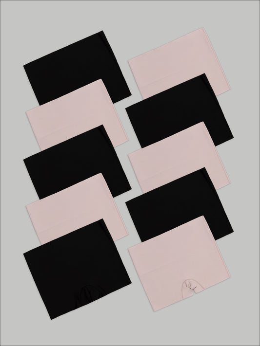 Kit com 10 Calcinhas Boxer Redutora Sem Costura Segunda Pele (5 Preto e 5 Rose) - R$62,90 Cada