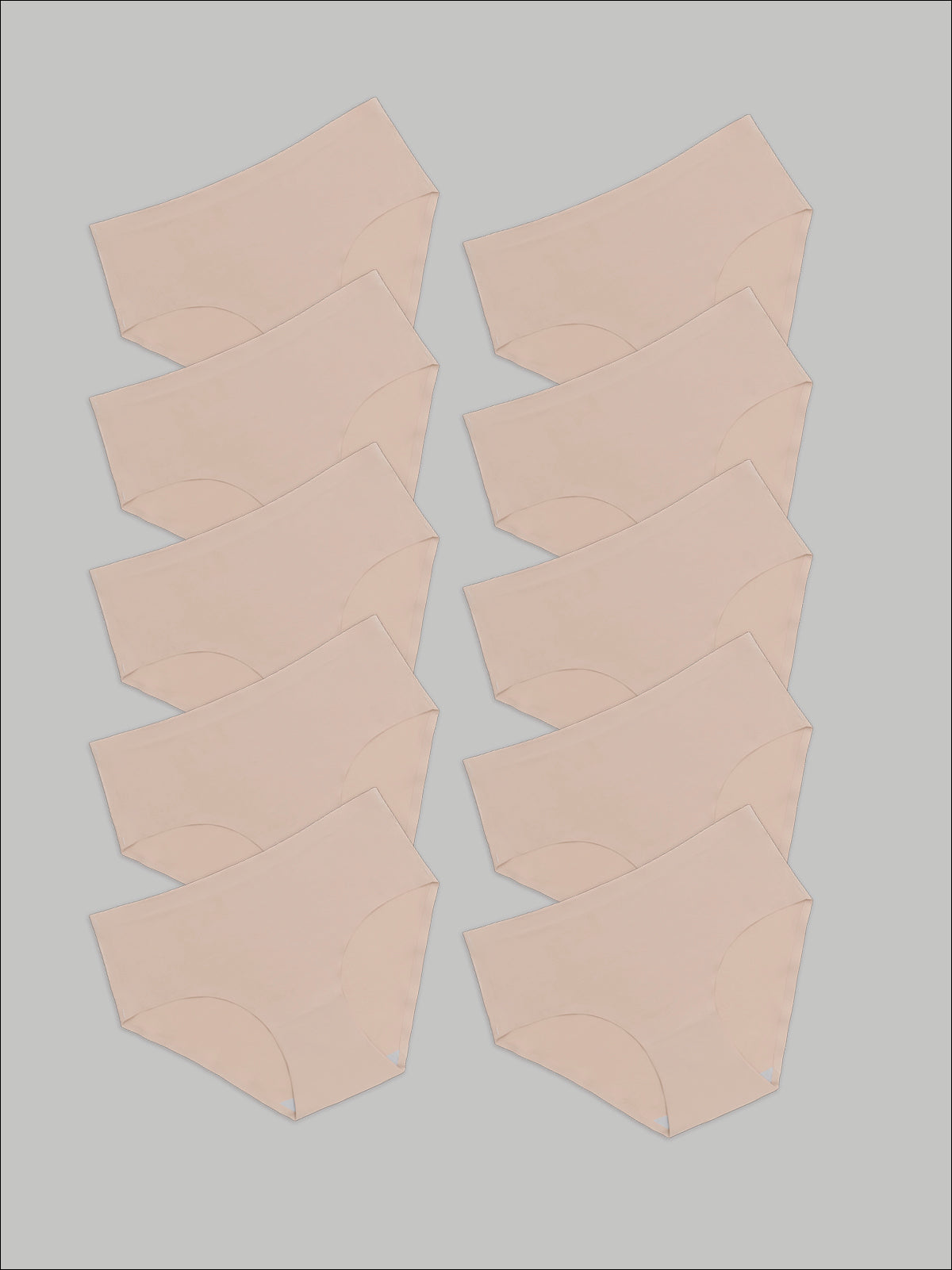 Kit com 10 Calcinhas Caleçon Redutora Sem Costura Segunda Pele Bege - R$55,90 cada