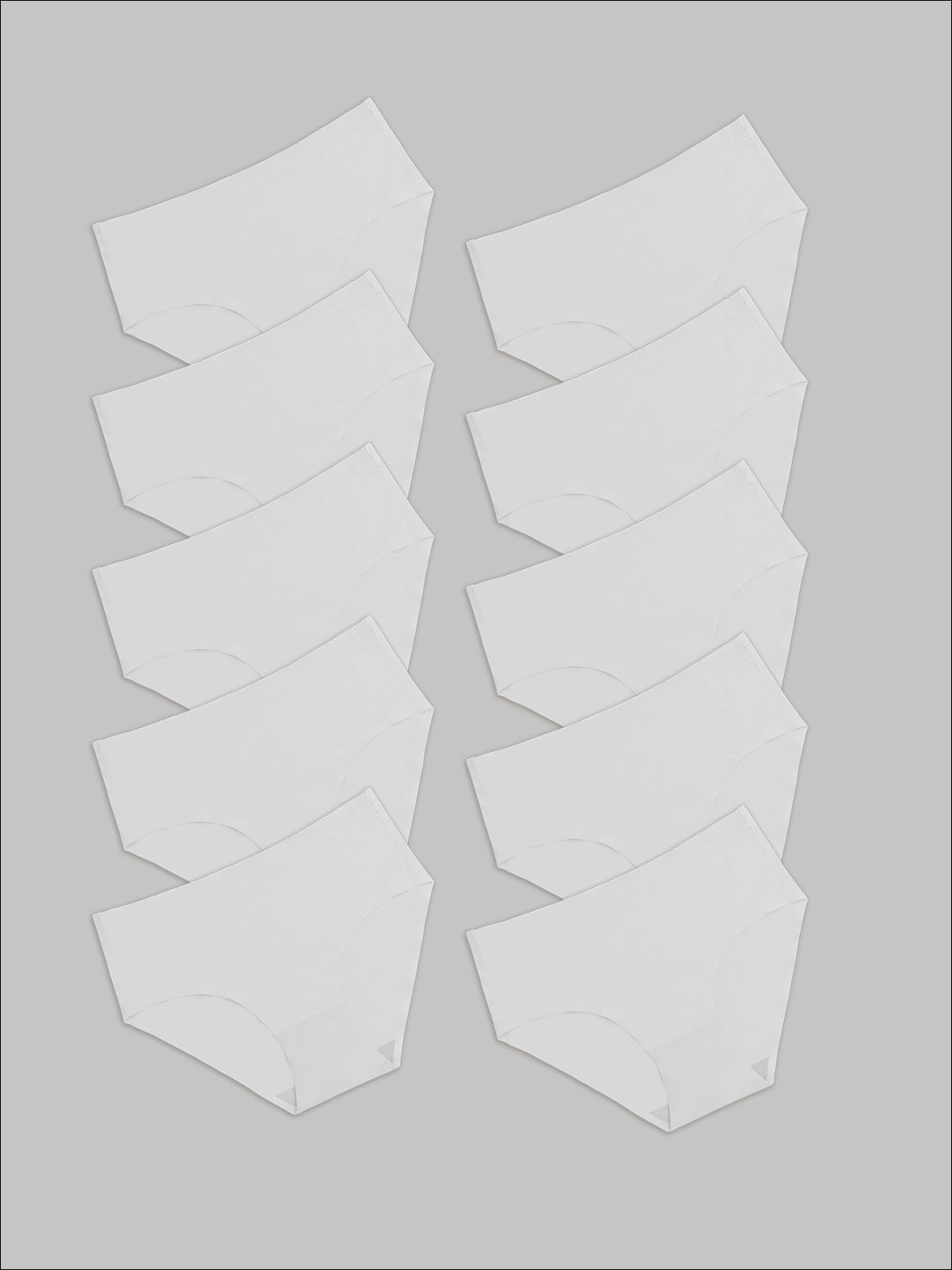 Kit com 10 Calcinhas Caleçon Sem Costura Segunda Pele Branco - R$41,90 Cada